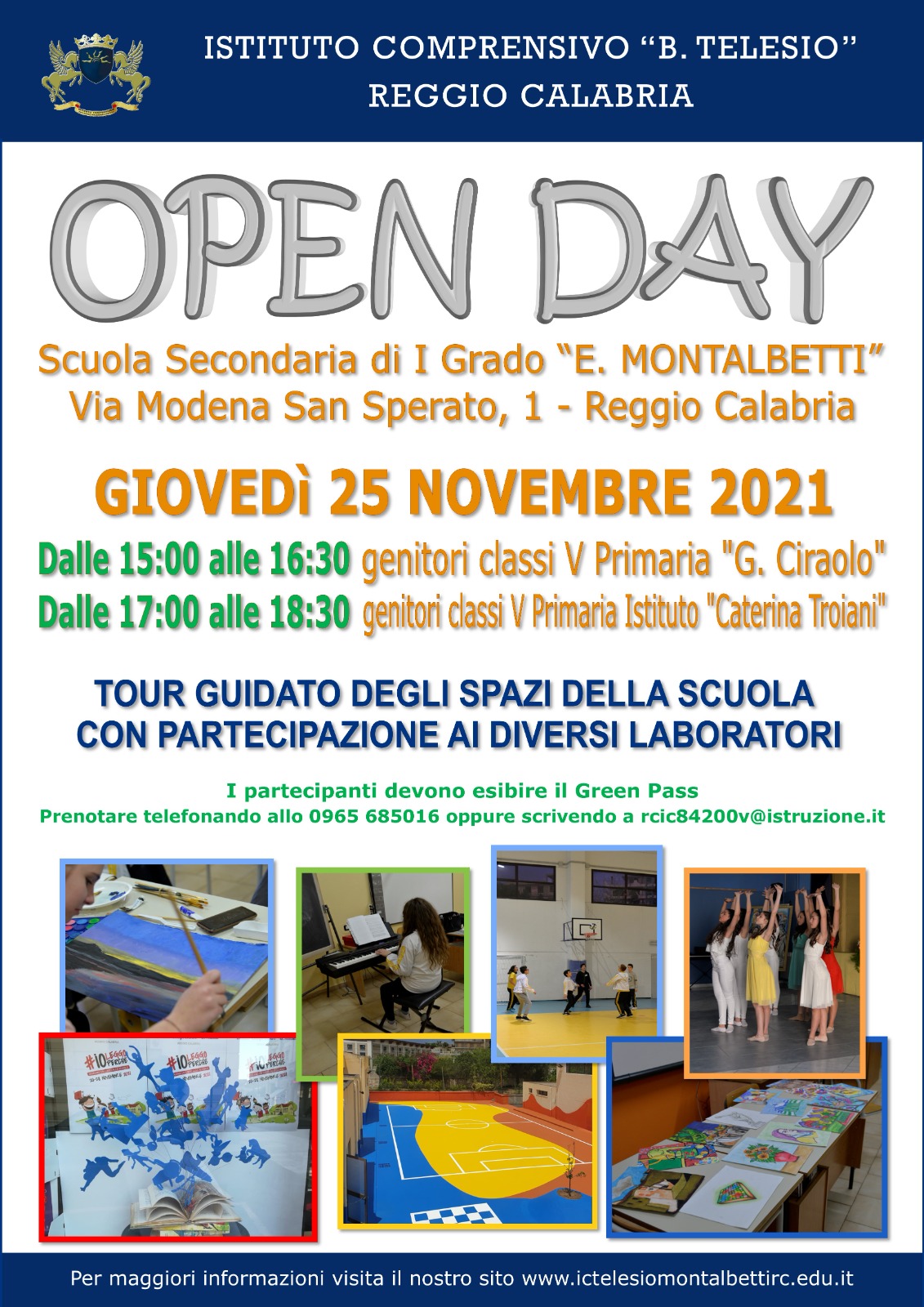 Locandina Open Day MONTALBETTI 25 novembre 2021