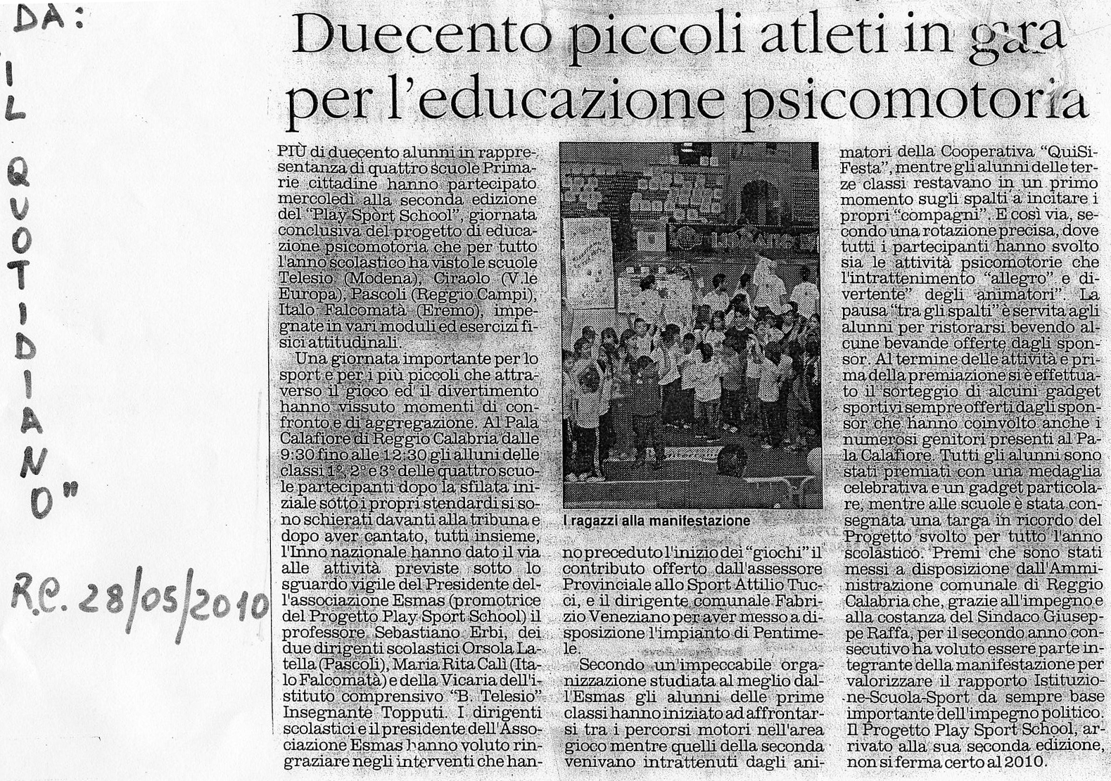 Rassegna Stampa 2010 Primaria Piccoli atleti in gara